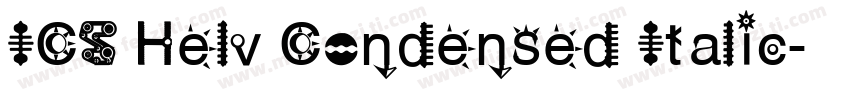 ICS Helv Condensed Italic字体转换